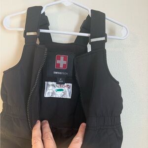 SwissTech Black Snow Bib Overalls 2T